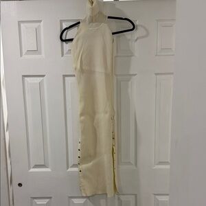 Guess Cream Backless Halter Dress
